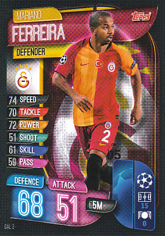 Mariano Ferreira Galatasaray AS 2019/20 Topps Match Attax CL #GAL3